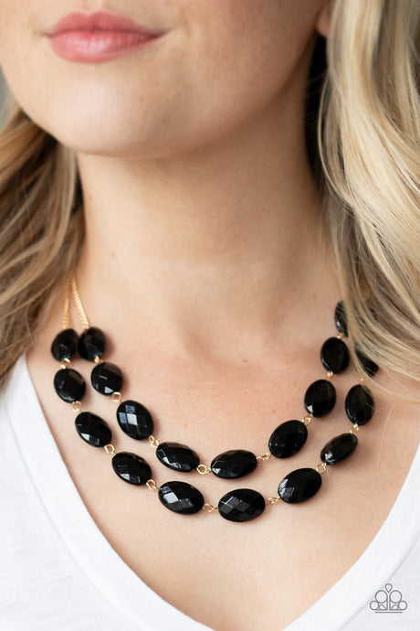 Paparazzi ~ Max Volume ~ Black Necklace Set