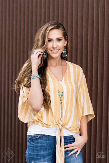 Paparazzi ~ Simply Santa Fe ~ Fashion Fix Complete Trend Blend ~ Blue Turquoise Necklace Set