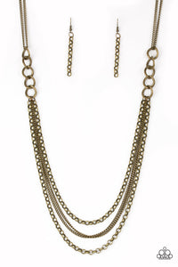Paparazzi ~ Mechanical Mayhem ~ Brass Necklace Set