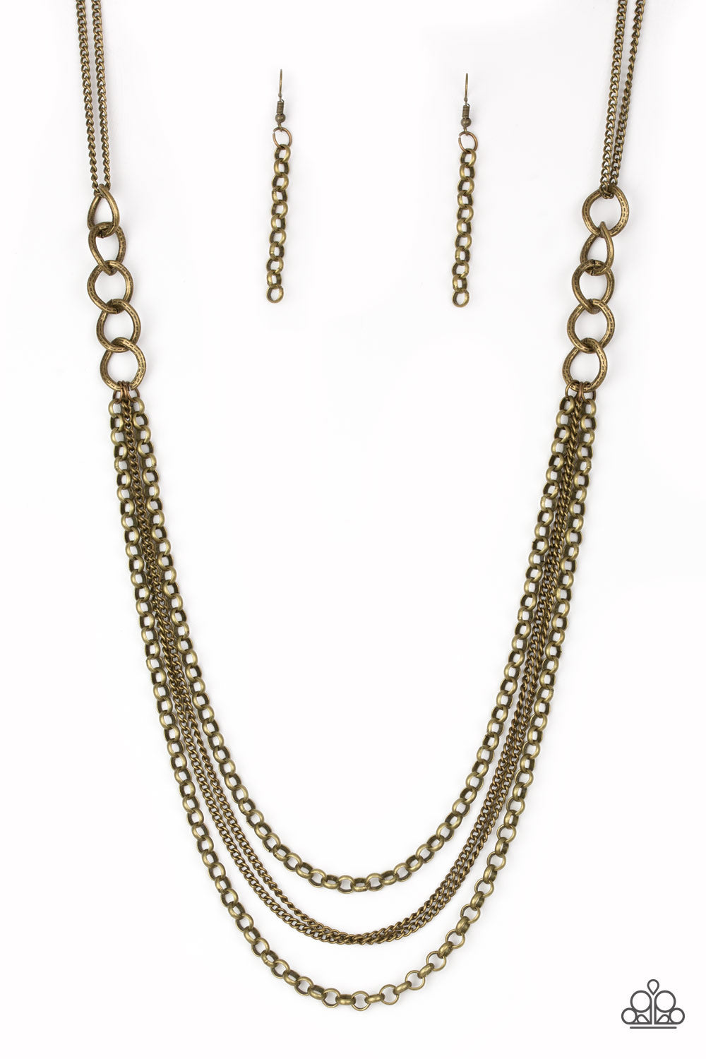 Paparazzi ~ Mechanical Mayhem ~ Brass Necklace Set