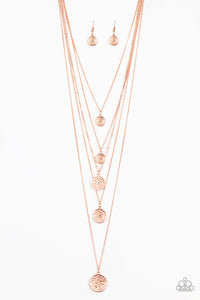 Paparazzi ~ Medallion Marvel ~ Gold Necklace Set
