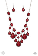 Load image into Gallery viewer, Paparazzi ~ Mediterranean Mystery ~ Red Necklace and Bracelet Set (Fashion Fix Exclusive)