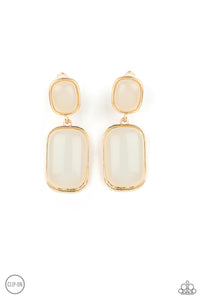 Paparazzi ~ Meet Me At The Plaza ~ Gold Clip-On Earrings
