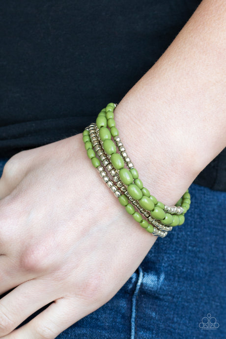 Paparazzi ~ Meet and Mingle ~ Green Bracelets