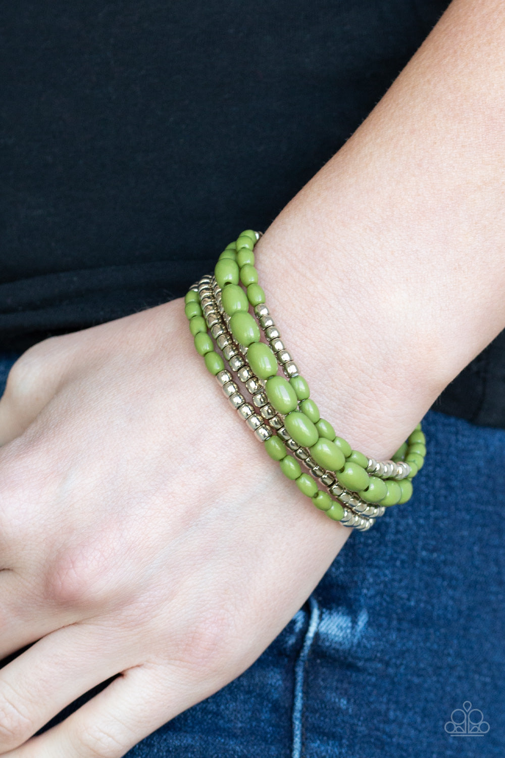Paparazzi ~ Meet and Mingle ~ Green Bracelets