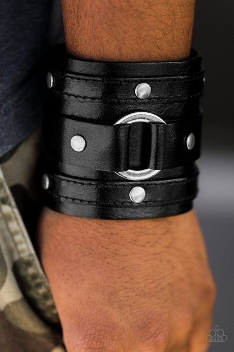 Paparazzi ~ Mega Man ~ Men's Black Urban Bracelet