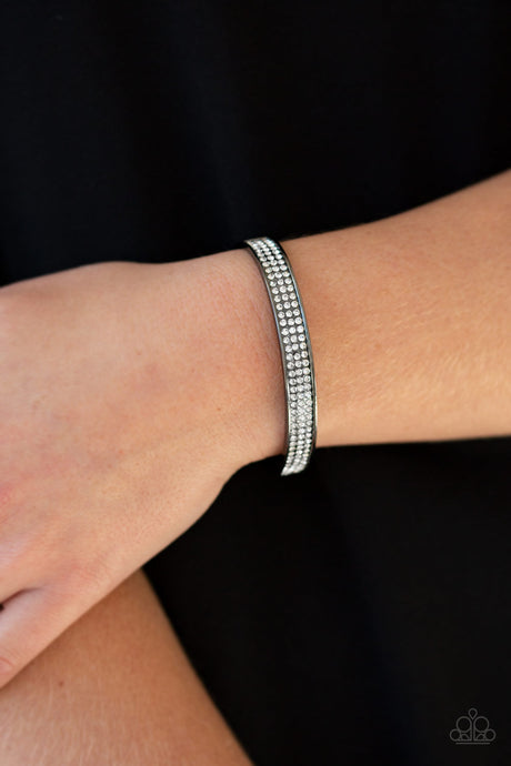 Paparazzi ~ Members Only ~ Black/Gunmetal Cuff Bracelet