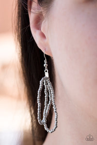 Paparazzi ~ Mesmerizingly Mesopotamia ~ Silver Seed Bead Braided Necklace Set