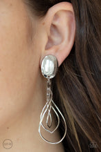 Load image into Gallery viewer, Paparazzi - Metallic Foliage - Silver Clip-On Earring - Klassy Jewelz Boutique