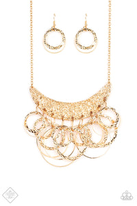 Paparazzi ~ Metro Eclipse ~ Gold Necklace (Fashion Fix Exclusive)