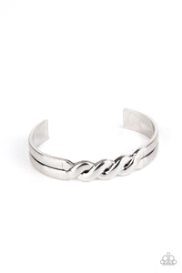 Paparazzi ~ Metro Machine ~ Men's Silver Cuff Bracelet