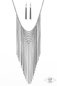 Paparazzi ~ Metro Majesty ~ Black Necklace Set
