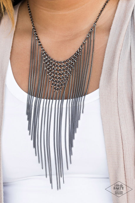 Paparazzi ~ Metro Majesty ~ Black Necklace Set
