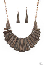 Load image into Gallery viewer, Paparazzi ~ Metro Mane ~ Copper Necklace Set