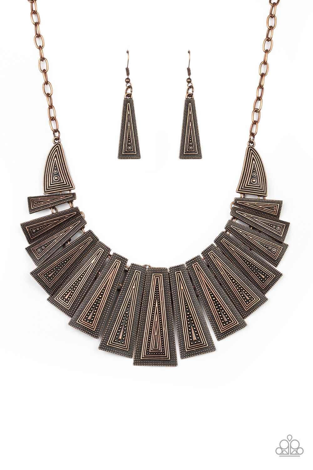 Paparazzi ~ Metro Mane ~ Copper Necklace Set