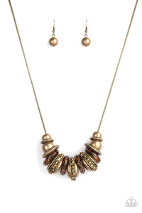 Paparazzi ~ Metro Mantra ~ Brass Necklace Set