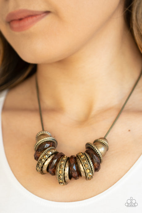 Paparazzi ~ Metro Mantra ~ Brass Necklace Set