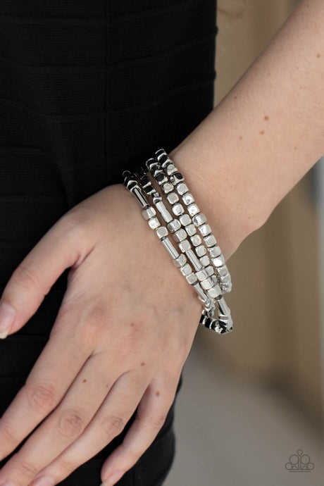 Paparazzi ~ Metro Materials ~ Silver Bracelet