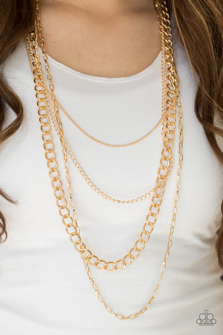 Paparazzi ~ Metro Metal ~ Gold Necklace Set