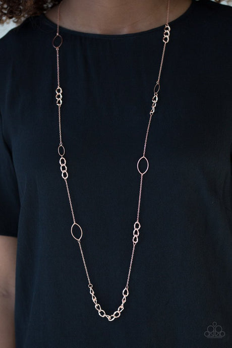 Paparazzi ~ Metro Minimalist ~ Copper Necklace Set