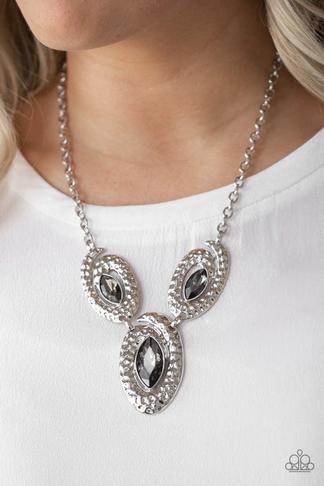 Paparazzi ~ Metro Mystique ~ Silver Necklace Set