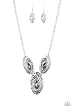 Load image into Gallery viewer, Paparazzi ~ Metro Mystique ~ Silver Necklace Set