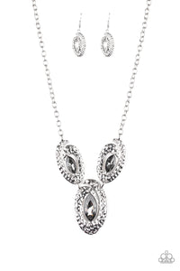 Paparazzi ~ Metro Mystique ~ Silver Necklace Set
