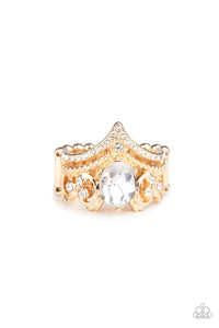 Paparazzi ~ Metro Queen ~ Gold Ring with Stretchy Band