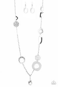 Paparazzi -Metro Scene - Silver Lanyard Necklace Set