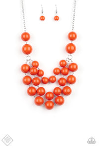 Paparazzi ~ Miss Pop-YOU-larity ~ Orange Necklace Set (Fashion Fix Exclusive)