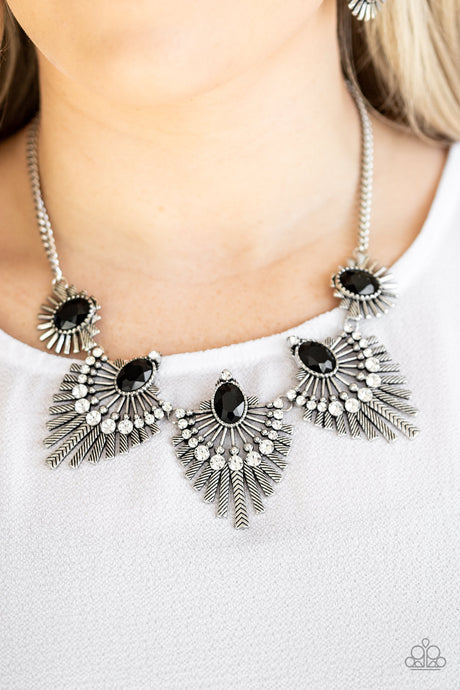 Paparazzi ~ Miss YOU-niverse  ~ Black Necklace Set