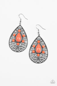 Paparazzi ~ Modern Garden ~ Orange Earrings