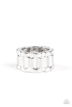 Load image into Gallery viewer, Paparazzi ~ Modern Machinery ~ Men&#39;s Silver Ring with Stretchy Band