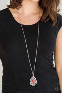 Paparazzi ~ Modern Majesty ~ Orange Necklace Set
