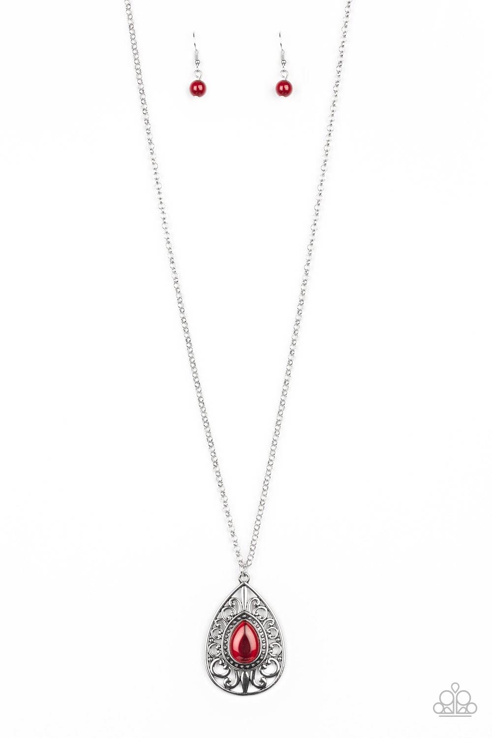 Paparazzi ~ Modern Majesty ~ Red Necklace Set