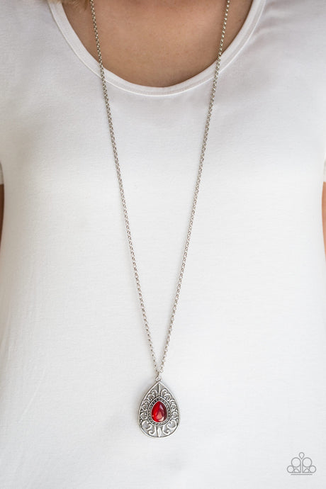 Paparazzi ~ Modern Majesty ~ Red Necklace Set
