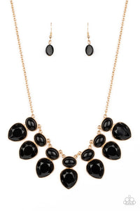 Paparazzi ~ Modern Masquerade ~ Black Necklace Set