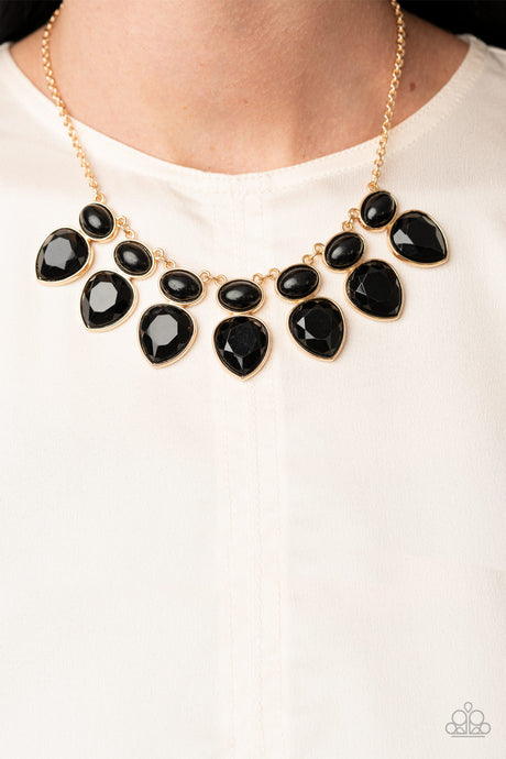 Paparazzi ~ Modern Masquerade ~ Black Necklace Set