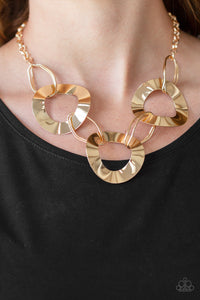 Paparazzi ~ Modern Mechanics ~ Gold Necklace Set