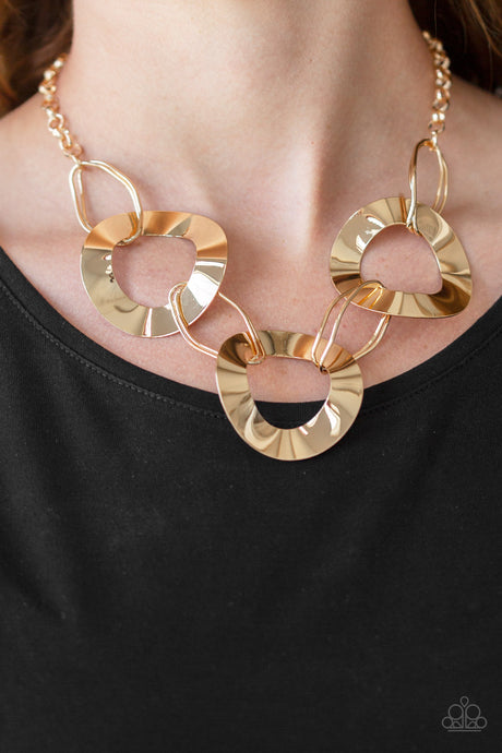 Paparazzi ~ Modern Mechanics ~ Gold Necklace Set