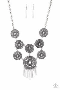Paparazzi ~ Modern Medalist ~ Silver Necklace Set