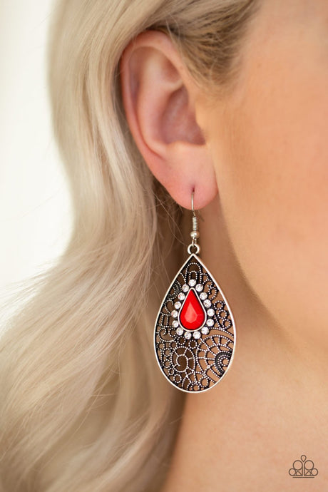 Paparazzi ~ Modern Monte Carlo ~ Red Earrings