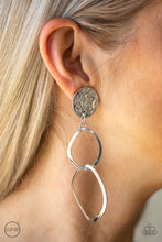 Load image into Gallery viewer, Paparazzi ~ Modern Reflections ~ Silver Clip-On Earrings
