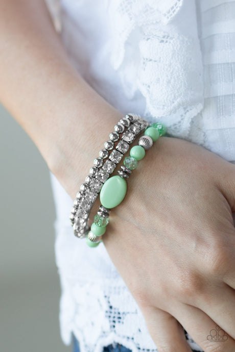 Paparazzi ~ Modestly Madonna ~ Green Bracelet