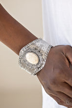 Load image into Gallery viewer, Paparazzi ~ Mojave Majesty ~ White Cuff Bracelet