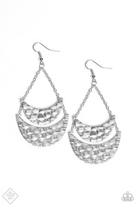 Paparazzi ~ Moon Landings ~ Silver Earrings (Fashion Fix Exclusive)