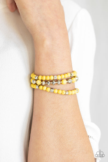 Paparazzi ~ Mountain Artist ~ Yellow Bracelet