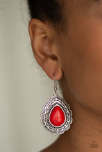 Load image into Gallery viewer, Paparazzi ~ Mountain Mover ~ Red Earrings