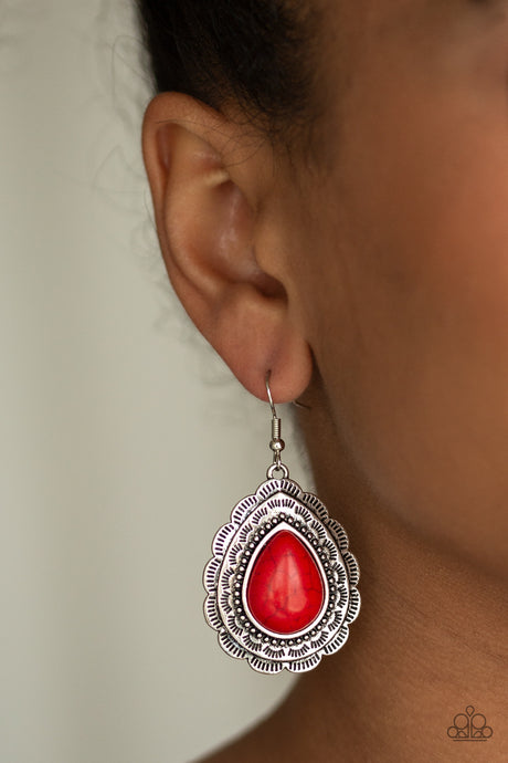 Paparazzi ~ Mountain Mover ~ Red Earrings