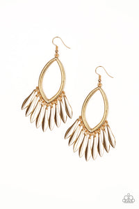 Paparazzi - My Flair Lady  - Gold Earrings - Klassy Jewelz Boutique